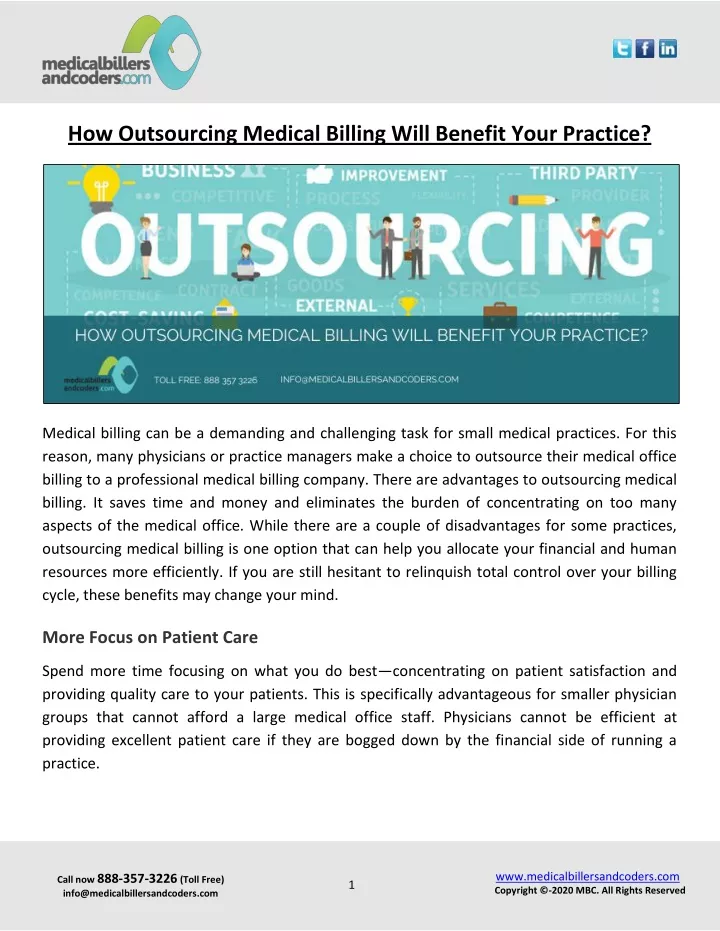 how outsourcing medical billing will benefit your