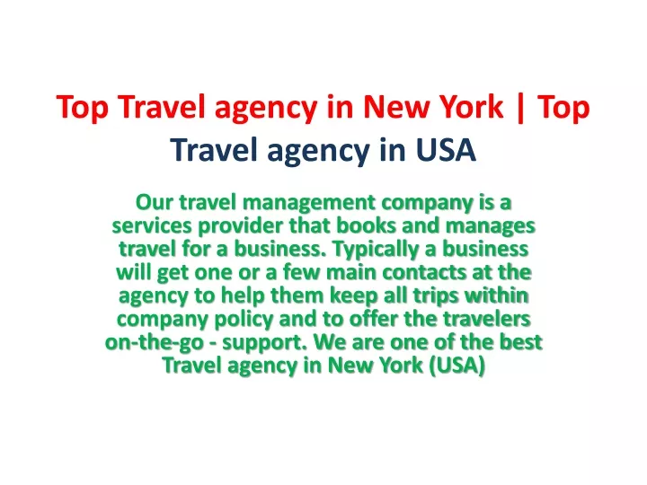 top travel agency in new york top travel agency in usa
