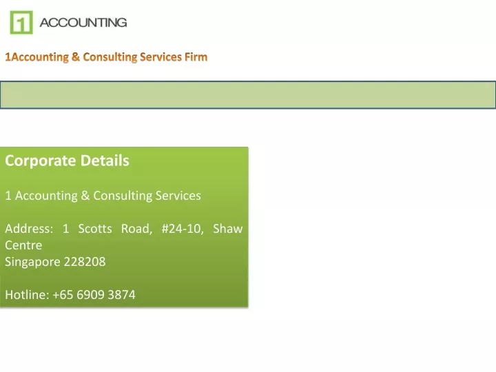 1accounting consulting services firm
