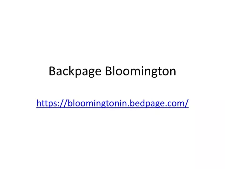 backpage bloomington