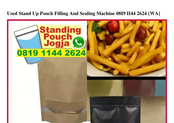 used stand up pouch filling and sealing machine