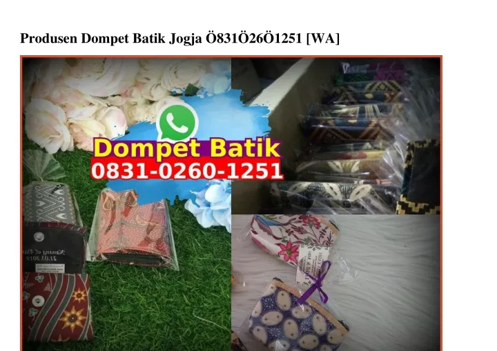 produsen dompet batik jogja 831 26 1251 wa