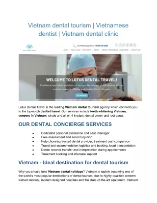 Vietnam Dental Tourism