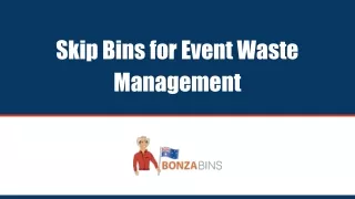 skip bins for event waste management