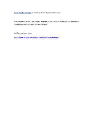 expert angular developer at affordable rates