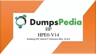 HPE0-V14 Dumps Questions With Answers
