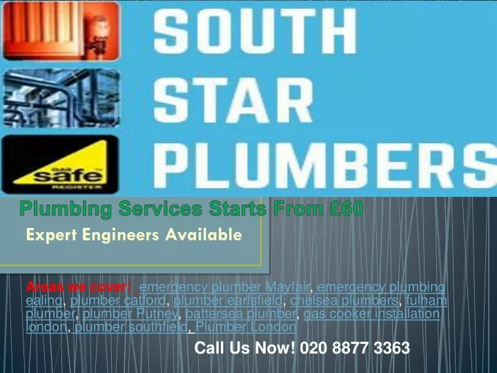 plumbing services starts from 60