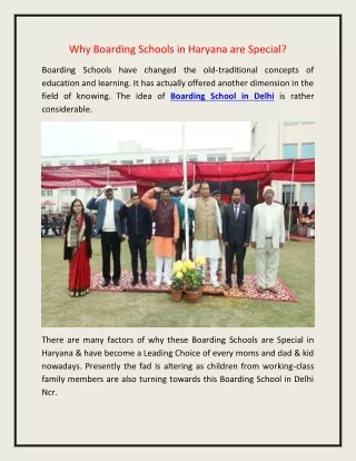 why boarding schools in haryana are special