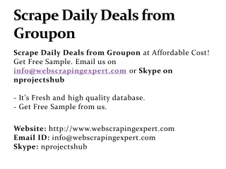 scrape daily deals from groupon