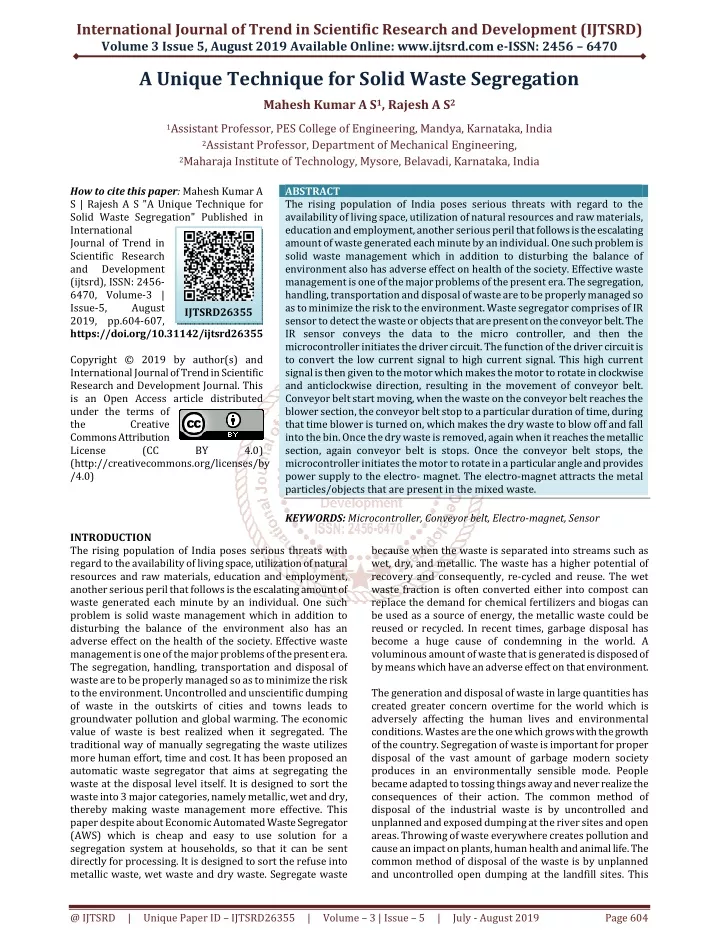 international journal of trend in scientific