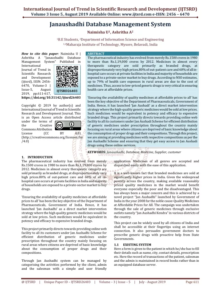 international journal of trend in scientific