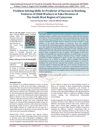 international journal of trend in scientific