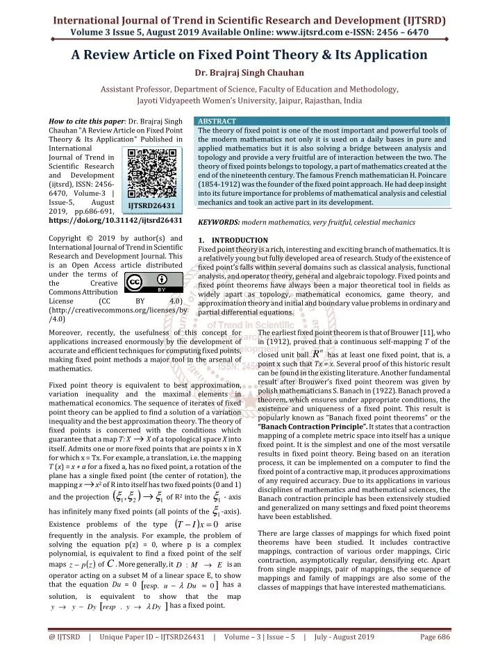 international journal of trend in scientific