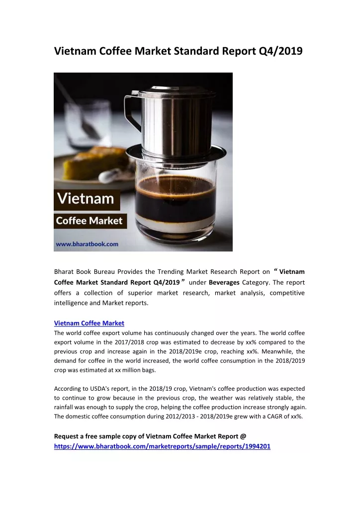 vietnam coffee market standard report q4 2019