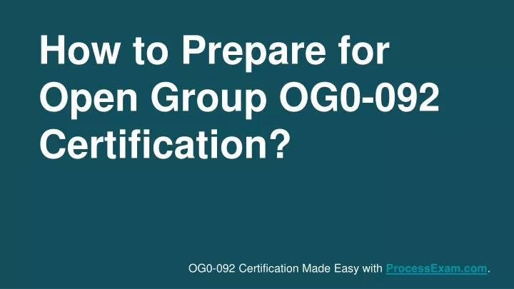 how to prepare for open group
