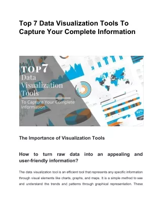top 7 data visualization tools to capture your