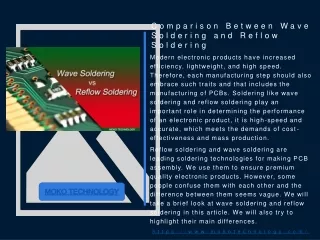 comparison between wave soldering and reflow soldering