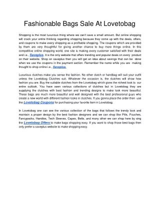 fashionable bags sale at lovetobag