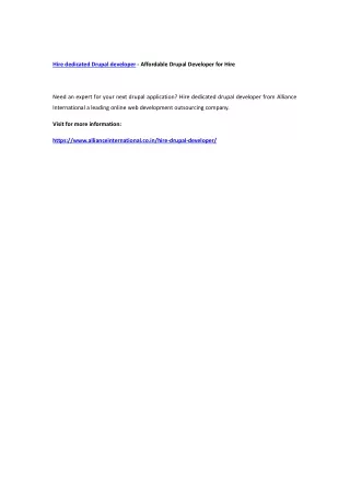hire dedicated drupal developer affordable drupal