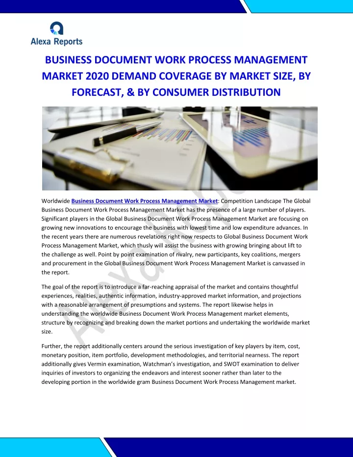 business document work process management market