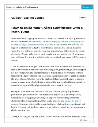 How to Build Your Child's Confidence with a Math Tutor