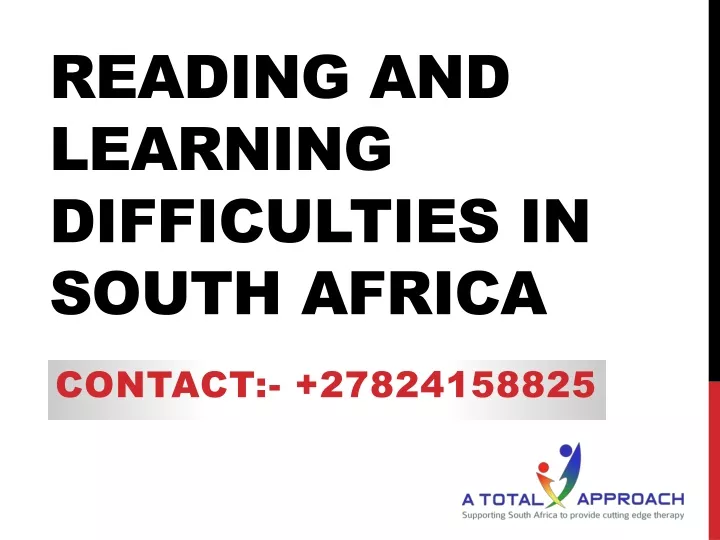 reading and learning difficulties in south africa