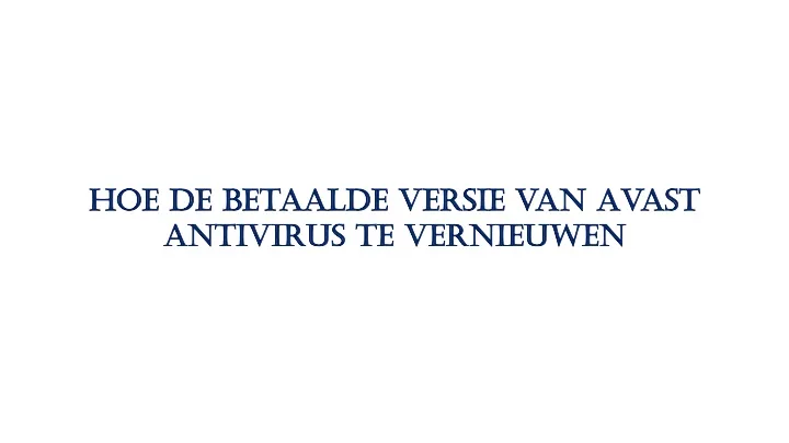 hoe de betaalde versie van avast hoe de betaalde