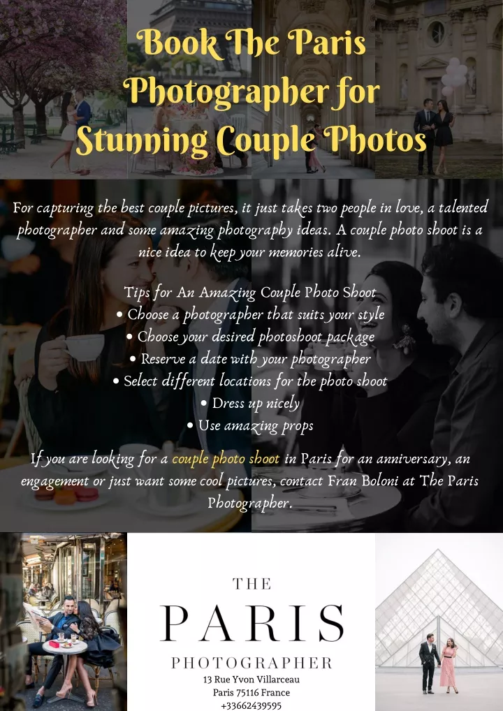 book the paris photographer for stunning couple