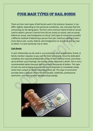 four main types of bail bonds four main types