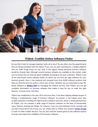itqlick credible online software finder
