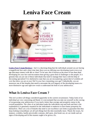Leniva Face Cream Where To Purchase This Skin Moisturizing Cream