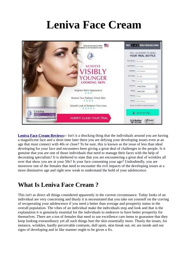 leniva face cream