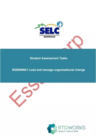 BSBINN601 - Lead and Manage Organisational Change