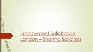 employment solicitors in london sharma solicitors