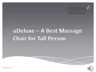 uDeluxe – A Best Massage Chair for Tall Person