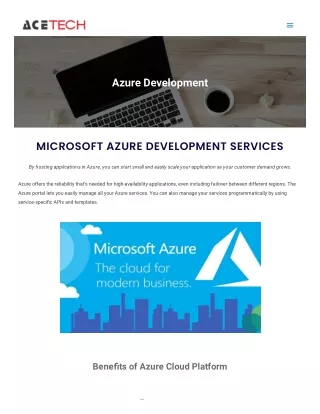 Best Azure Development Services From Acetech