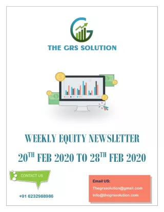 WEEKLY EQUITY NEWSLETTER 20TH FEB 2020 TO 28TH FEB 2020