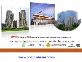 Construction Materials Online at ConstroBazaar