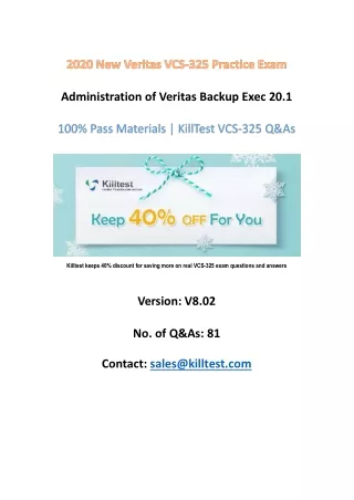 administration of veritas backup exec 20 1