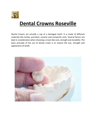 Affordable Dental Crowns Roseville Treatment
