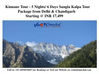 Kinnaur Tour – 5 Nights/6 Days Sangla Kalpa Trip Package