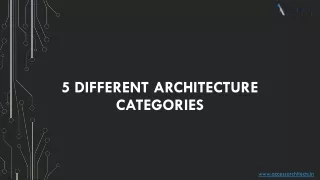 5 different architecture categories