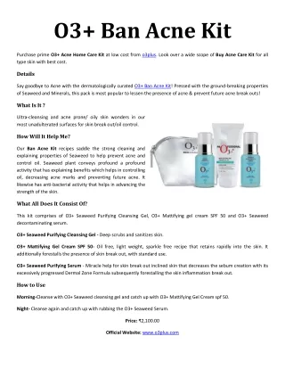 o3 ban acne kit