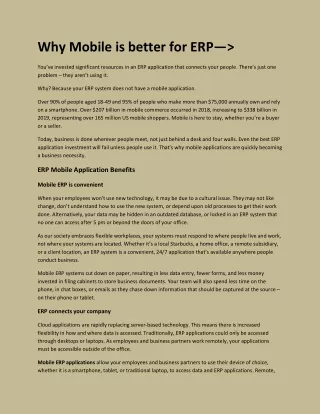 Why Mobile is better for ERP—>