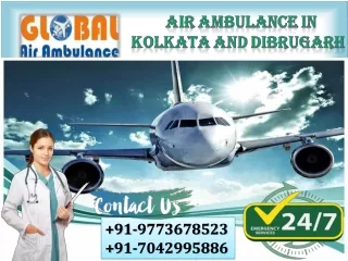 Superfine ICU Emergency Care Air Ambulance in Kolkata by Global