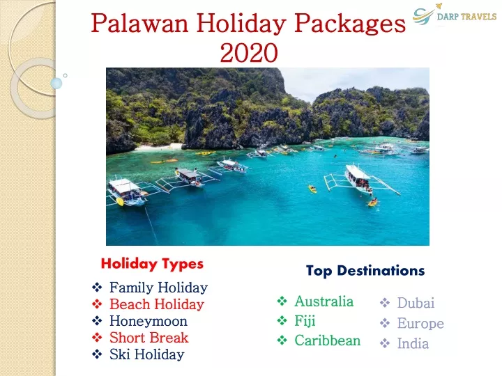 p alawan holiday packages 2020