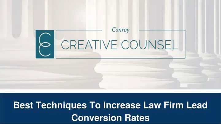 best techniques to increase law firm lead