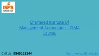 CIMA Course Certification Details | Learn CIMA Course from Best CIMA Institute in Hyderabad