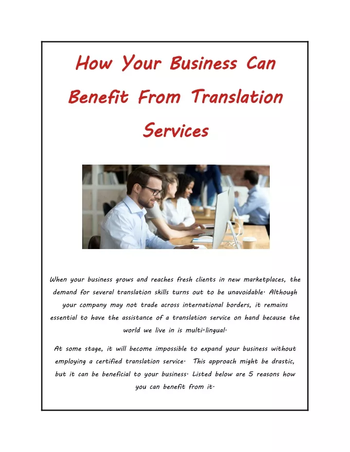 how your business can benefit from translation