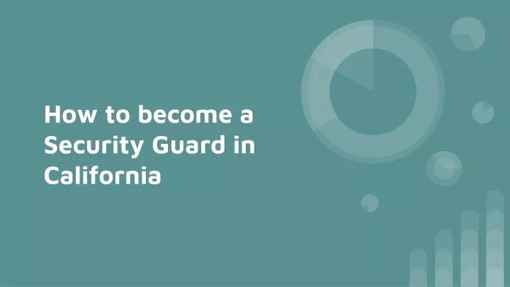 how to become a security guard in california
